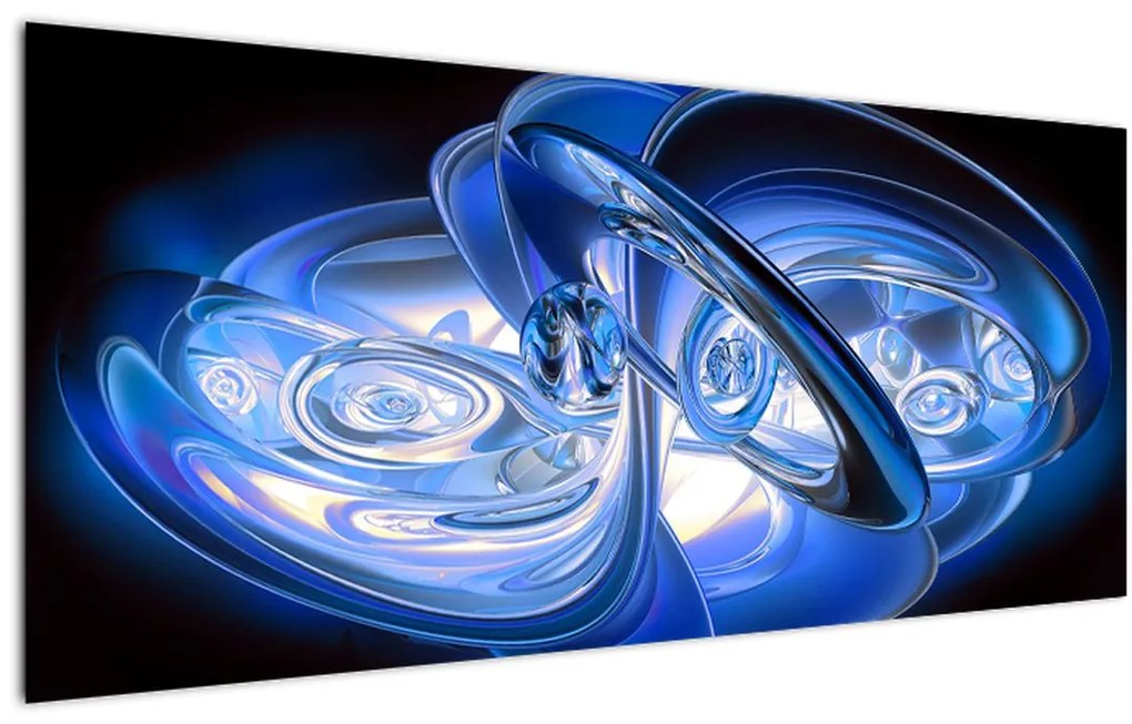 Tabloul abstract albastru (120x50 cm)