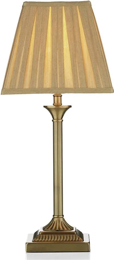 Där Lighting TAY4075-X - Lampă de masă TAYLOR 1xE14/40W/230V bej/alamă