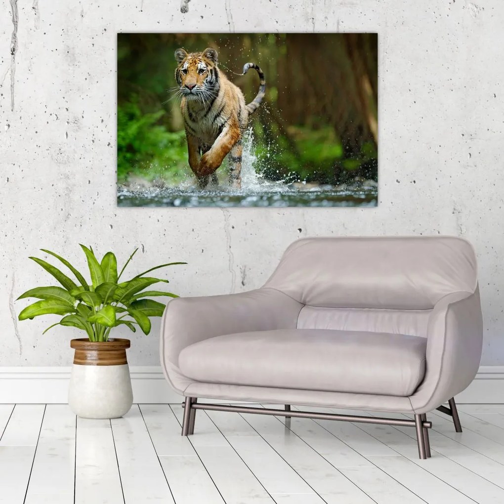 Tablou cu trigrul fugind (90x60 cm)