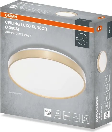 Osram - Plafonieră LED CEILING LUXO LED/24W/230V, Ø 38 cm, finisaj auriu