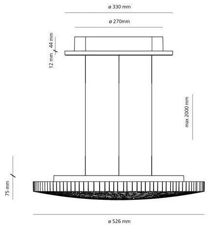 Lustră LED dimabilă pe cablu Artemide 0213010APP CALIPSO 4xLED/10,8W/230V 3000K