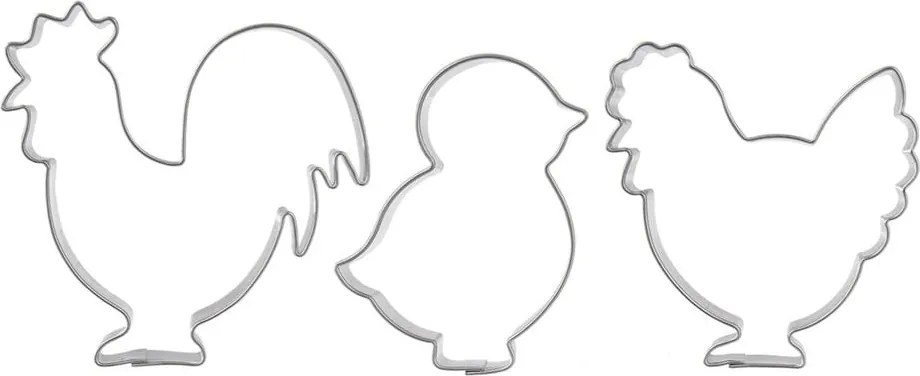 Forme de aluat 3 buc. cu model de Paști – Orion