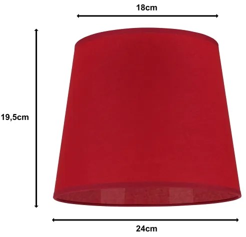 Duolla - Abajur pentru lampă de birou CLASSIC M E27, Ø 24 cm, roșu