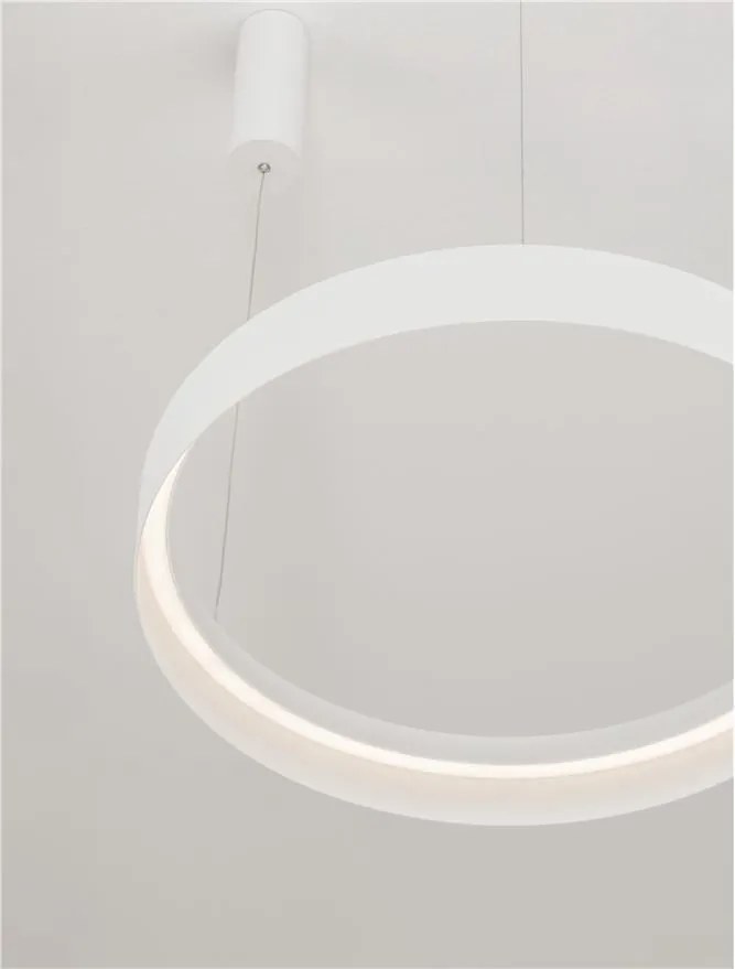 Lustra circulara aluminiu alb LED CCT LUMIA 60cm