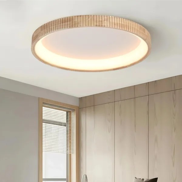 Brilagi - Plafonieră LED FALCON WOOD MODERN, 60 W, 230 V, Ø 80 cm, lemn