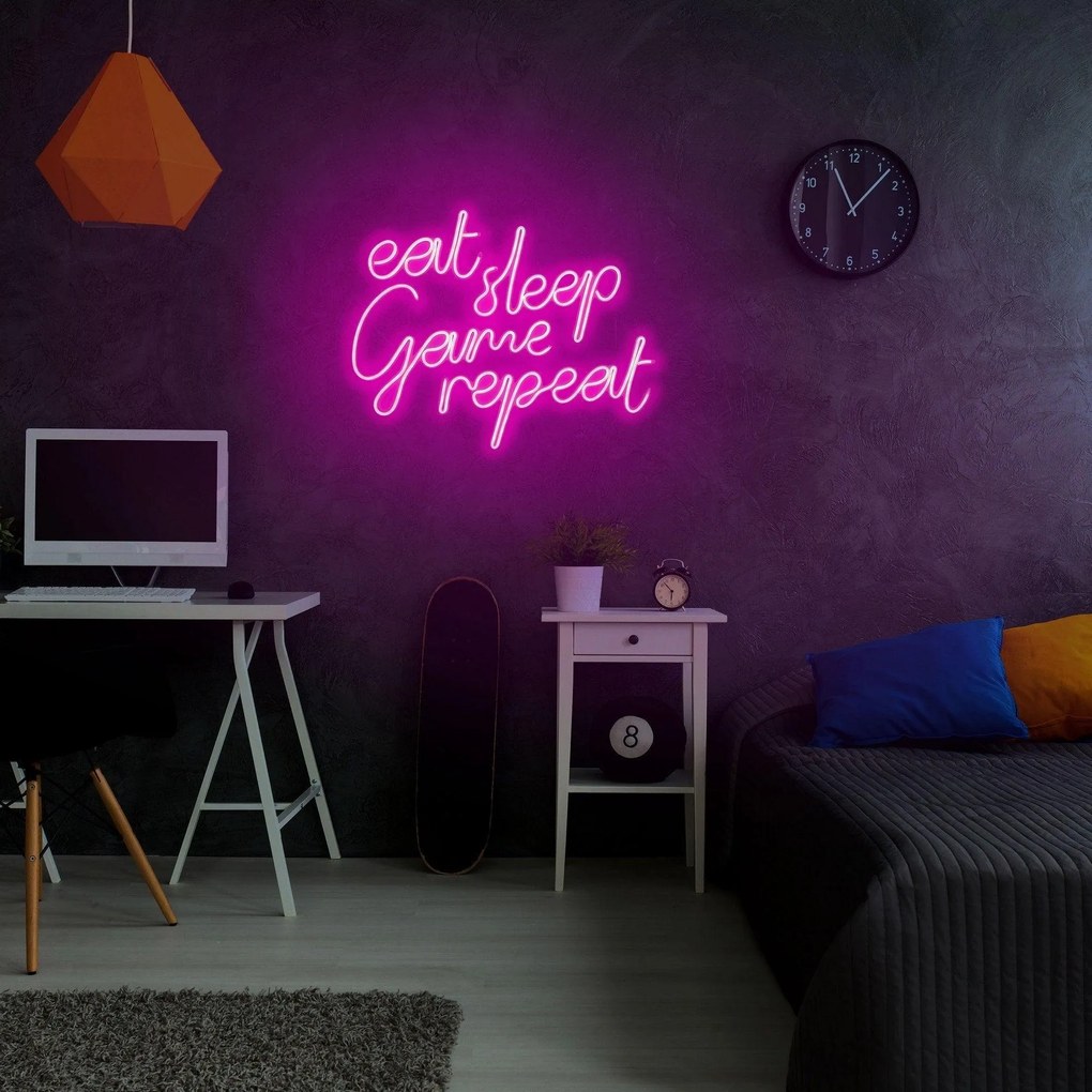Aplica de Perete Neon eat sleep game repeat, 51 x 41 cm