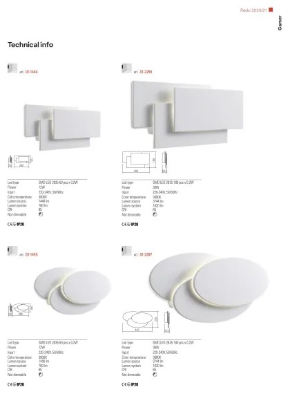 Redo 01-1444 - Aplică de perete LED GAMER LED/12W/230V