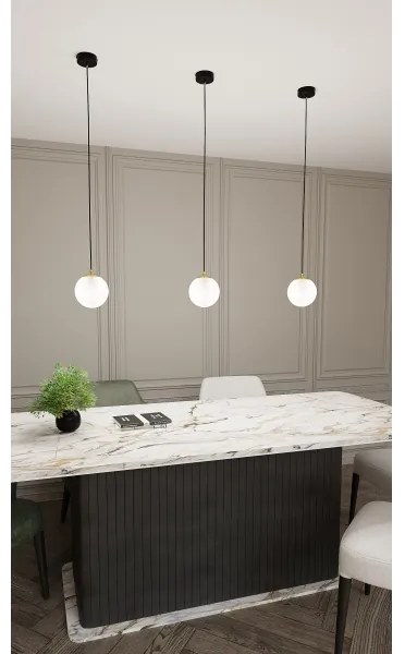 Lustră pe cablu ROYAL 1xE14/10W/230V d. 14 cm negru