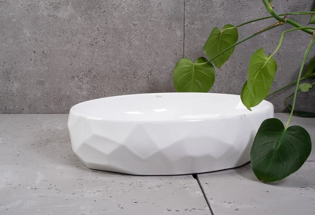Lavoar ceramic pentru blat REA Maya