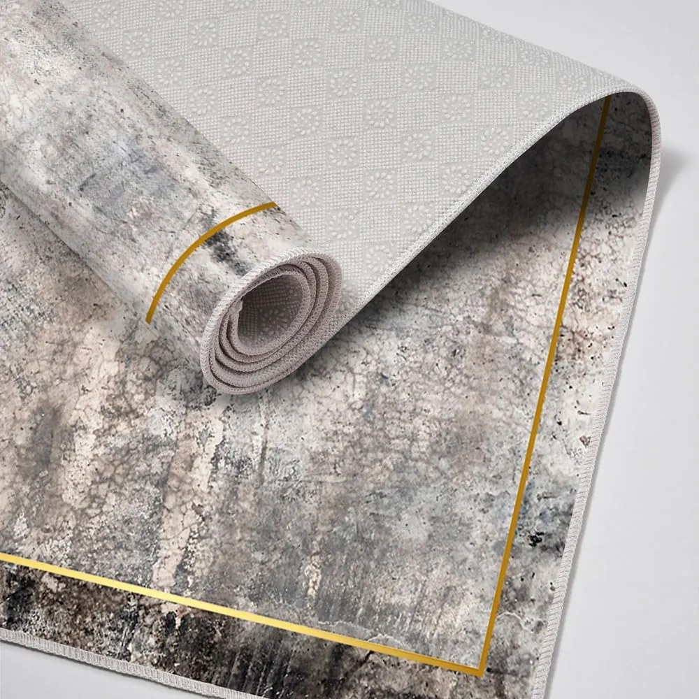 Covorașe de baie gri-maro 2 buc. 60x100 cm – Foutastic