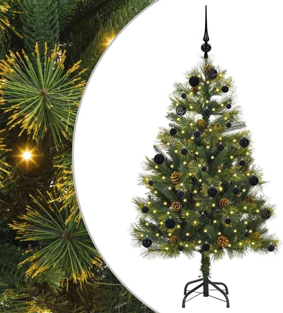 vidaXL Pom de Crăciun Artificial cu Ramuri Articulare și Conuri 150 cm