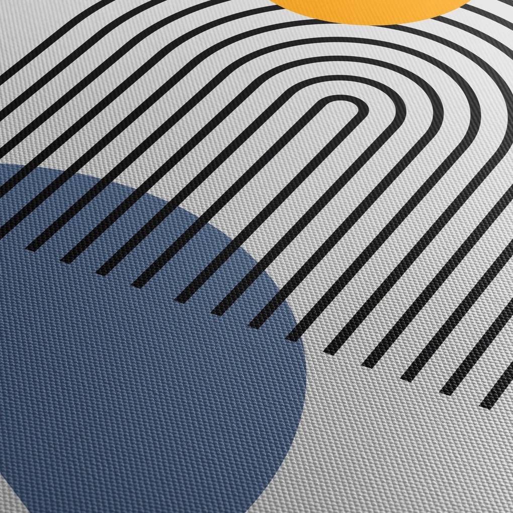 Tablou - Abstracție minimalistă N⁰2 (cu ceas) (90x30 cm)
