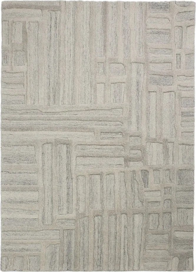 Covor grej țesut manual din lână 140x200 cm Elva – Flair Rugs