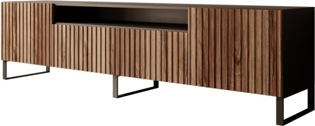 Comodă TV, 200x41x53 cm, Miro, ADRK Furniture (Culoare: Negru / Catania)