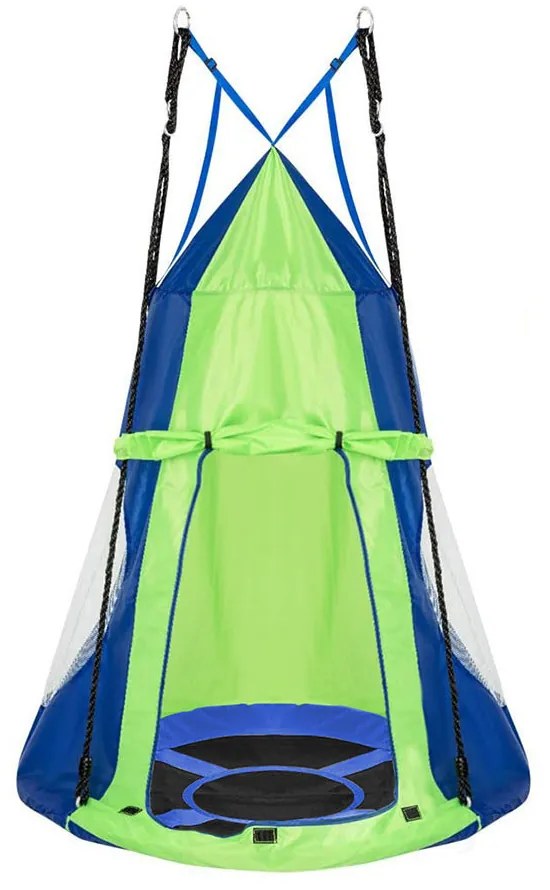 Leagan cuib-110 cm-albastru-cu cort