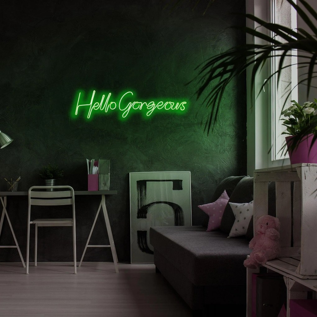Aplica de Perete Neon Hello Gorgeous, 75 x 18 cm