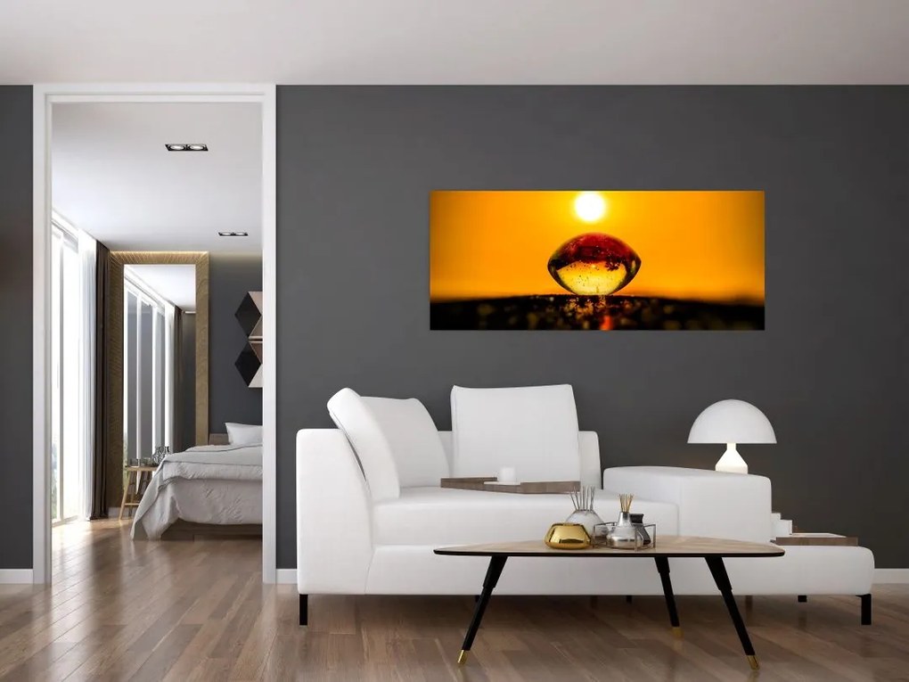 Tablou - Picături din sticlă (120x50 cm)