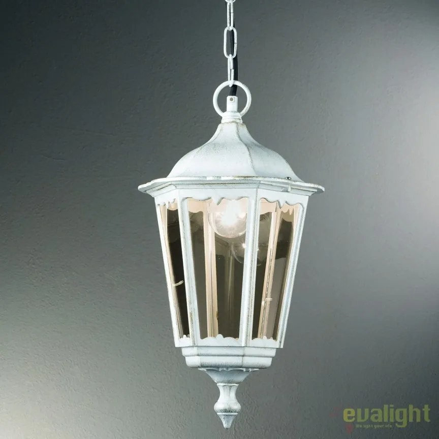 Pendul exterior stil clasic IP43 Puchberg AL 11K/82502 weiß-gold/rauch OR