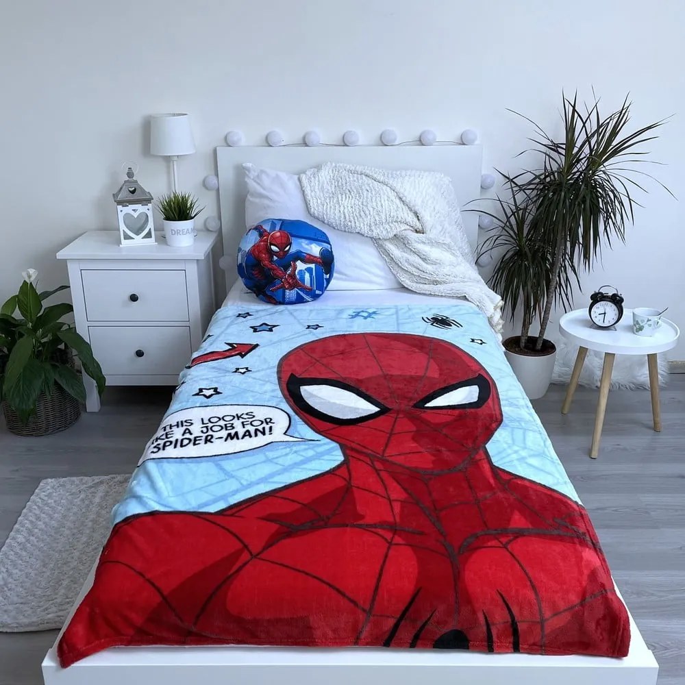Pătură pentru copii roșu-albastru din micropluș 100x150 cm Spiderman – Jerry Fabrics