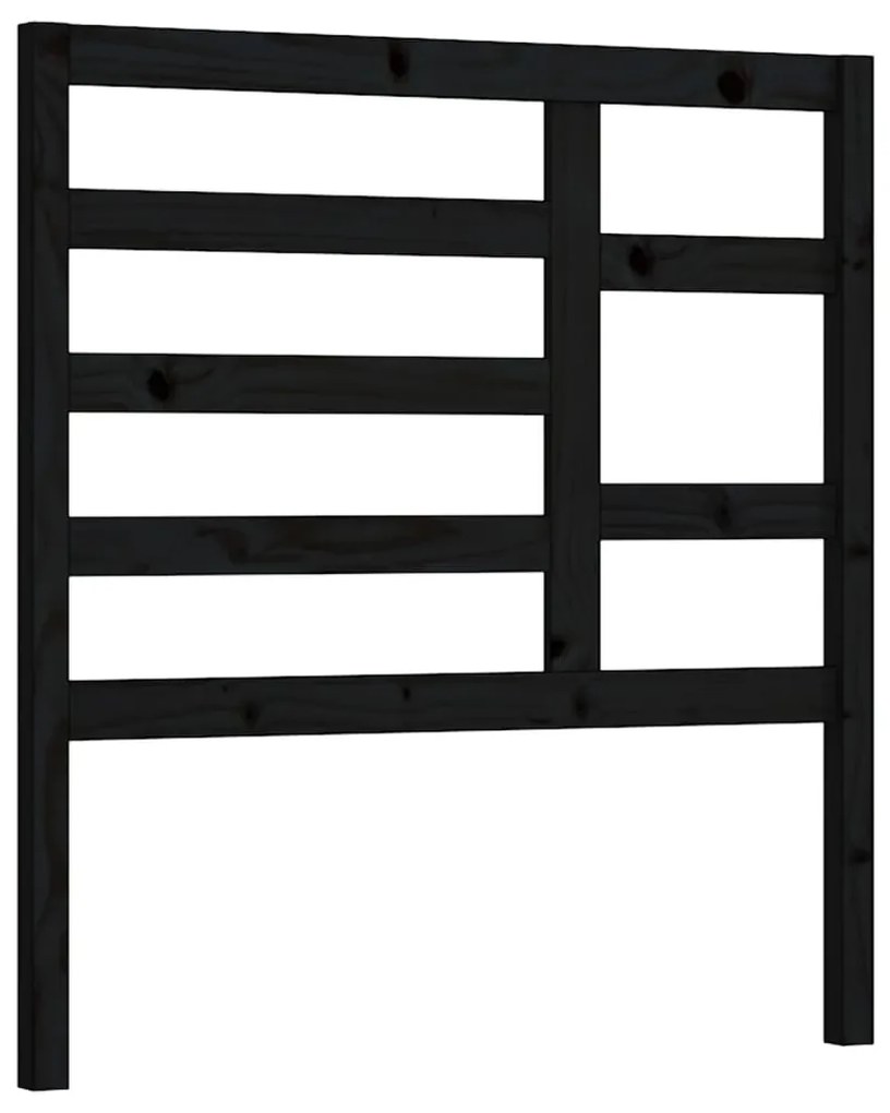 vidaXL Tăblie de pat, negru, 96x4x104 cm, lemn masiv de pin