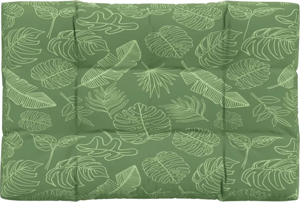 vidaXL Pernă de paleți, model frunze, 120x80x12 cm, textil