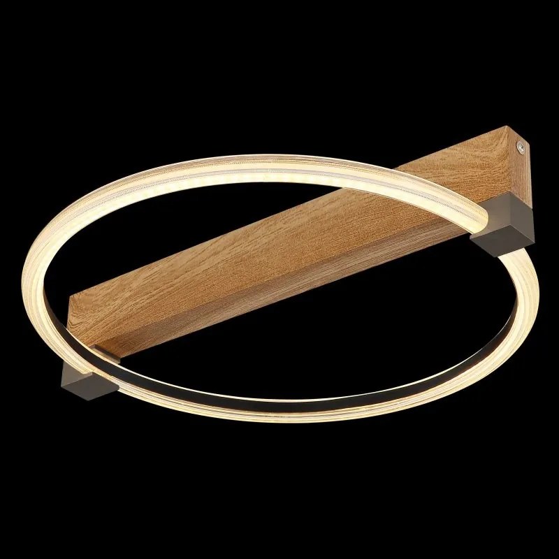 Plafoniera LED metal cu efect de lemn FLETCHER