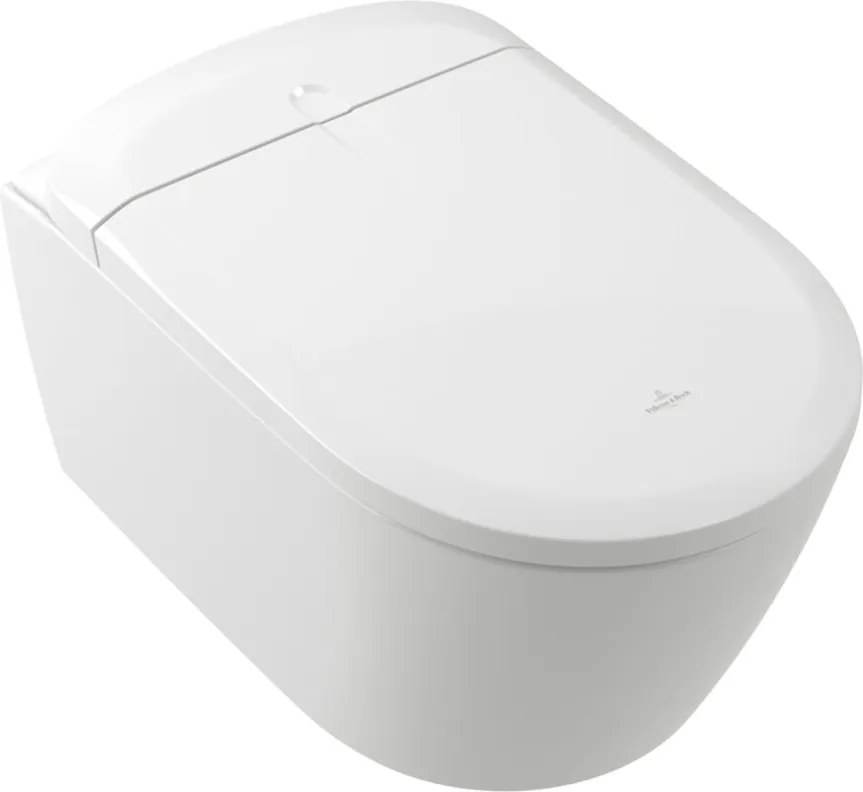 Set vas WC suspendat Villeroy&Boch Supreo Select rimless cu functie de bideu electric si capac softclose alb alpin