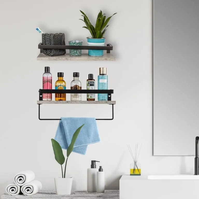 Set STILISTA - 2 rafturi de perete Volato Duo, 40 cm, maro