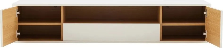 Comoda TV suspendata LOFT 150cm natur/ alb