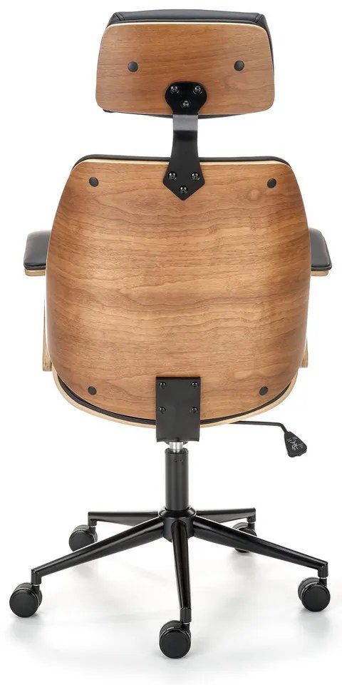 Scaun de birou Ignazio, negru / nuc