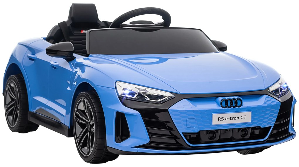 HOMCOM Mașinuta Electrica Copii cu Motor Dublu Mașină Electrică 12V 4,5Ah Suportă până la 25 kg 103x58x41 cm Albastră | Aosom Romania