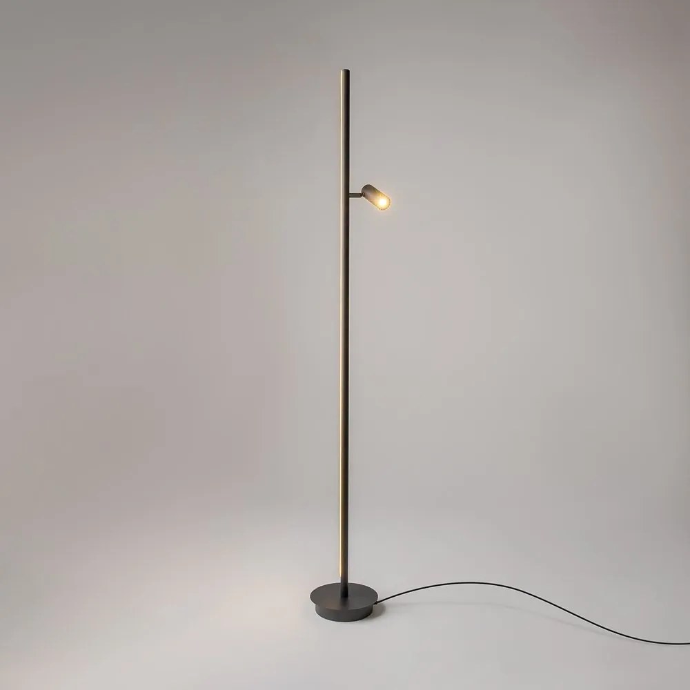 Lampadar, Lampa de podea LED cu Spot Directionabil, Thin negru
