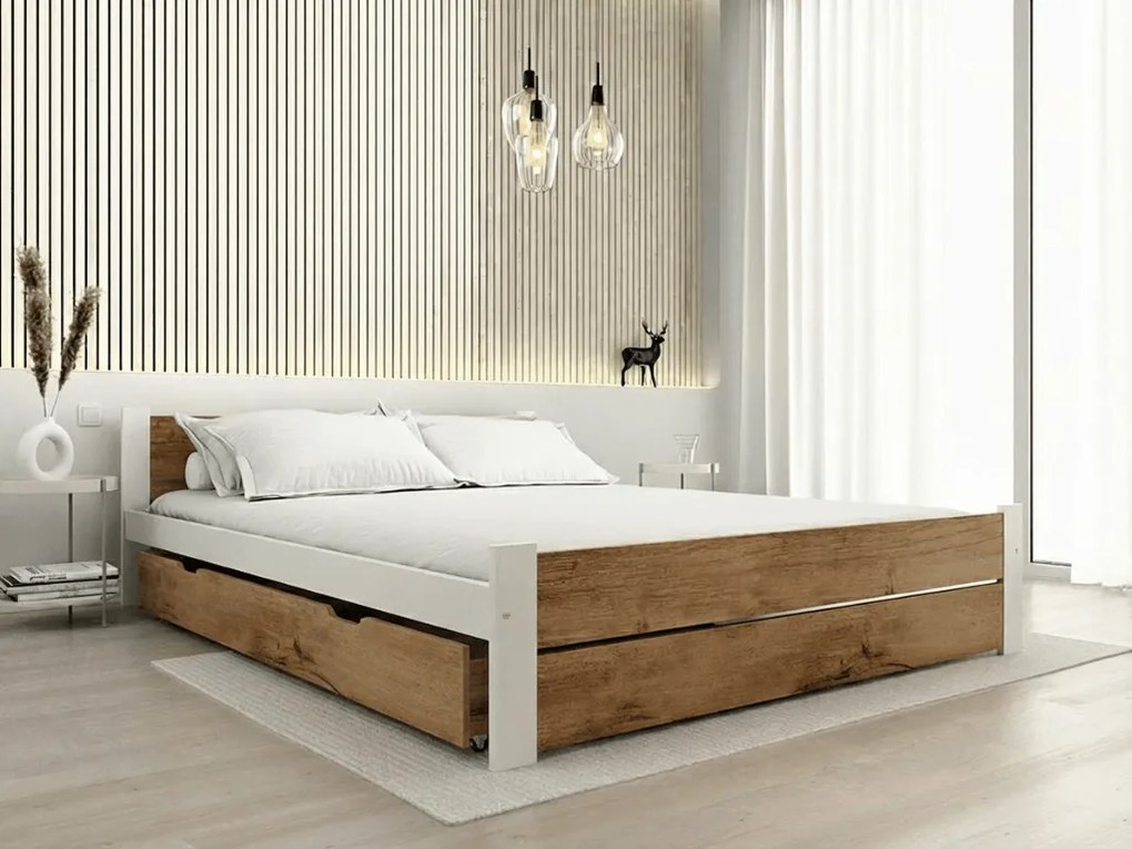 Cutie de depozitare sub pat 150 cm, stejar artisan