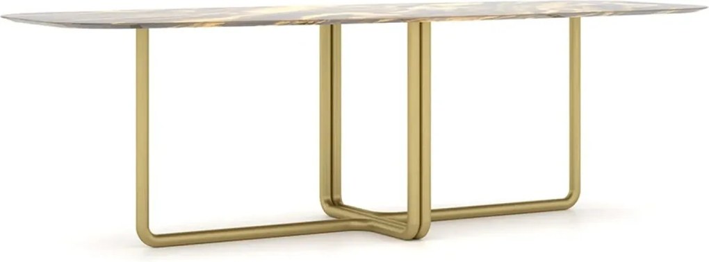 Masă lemn masiv de dining Giallo Personalizabilă - 300 cm