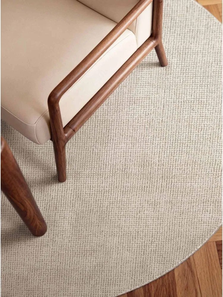 Covor crem țesut manual rotund din lână ø 160 cm Greenwich – Ted Baker