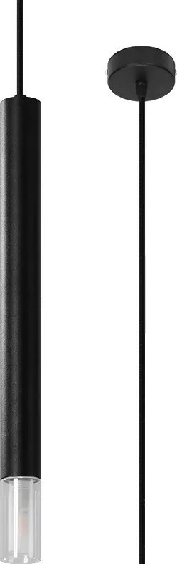 Lustră neagră din metal ø 8 cm Vittoria – Sollux