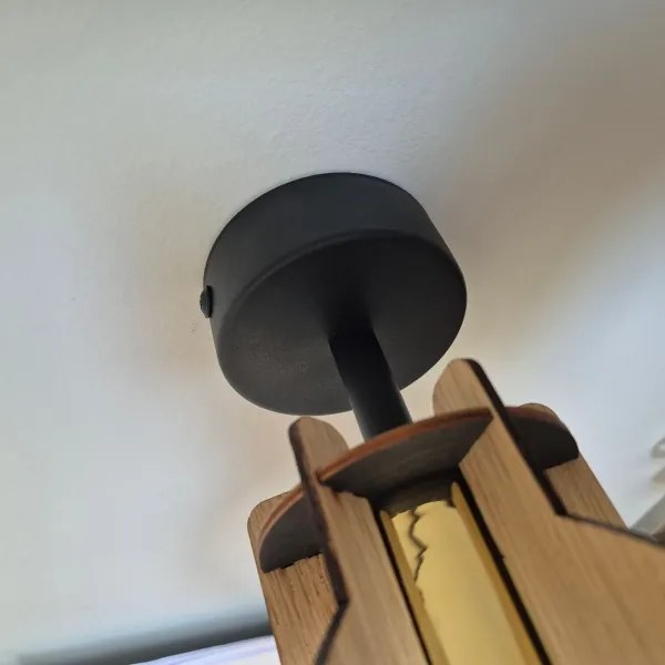 Lustră aplicată LANDO 1xE27/15W/230V stejar