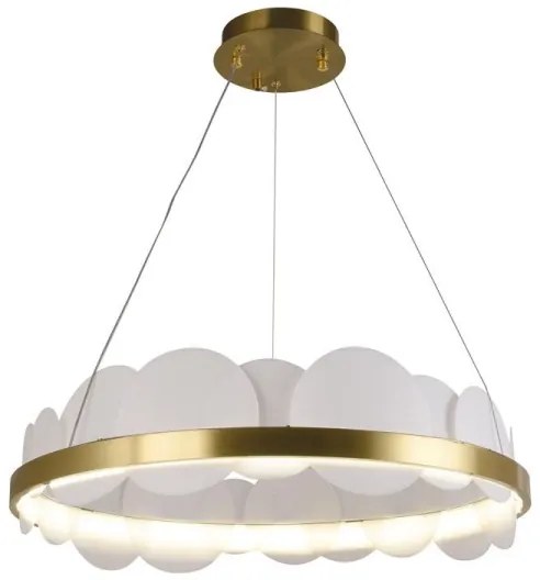 Lustră LED dimabilă pe cablu LED/40W/230V 3000-6500K auriu + telecomandă