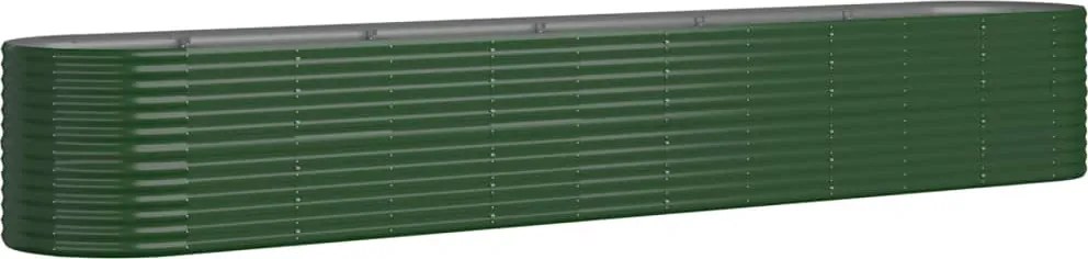 vidaXL Strat înălțat grădină 440x80x68 cm oțel galvanizat