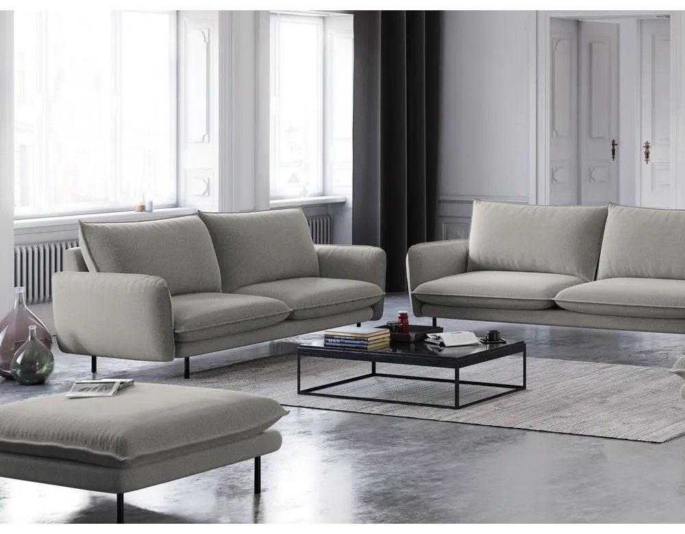 Canapea Cosmopolitan Design Vienna, 160 cm, gri deschis