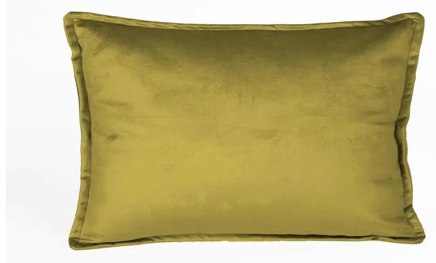 Pernă cu husă din catifea Velvet Atelier Golden, 50 x 35 cm, auriu