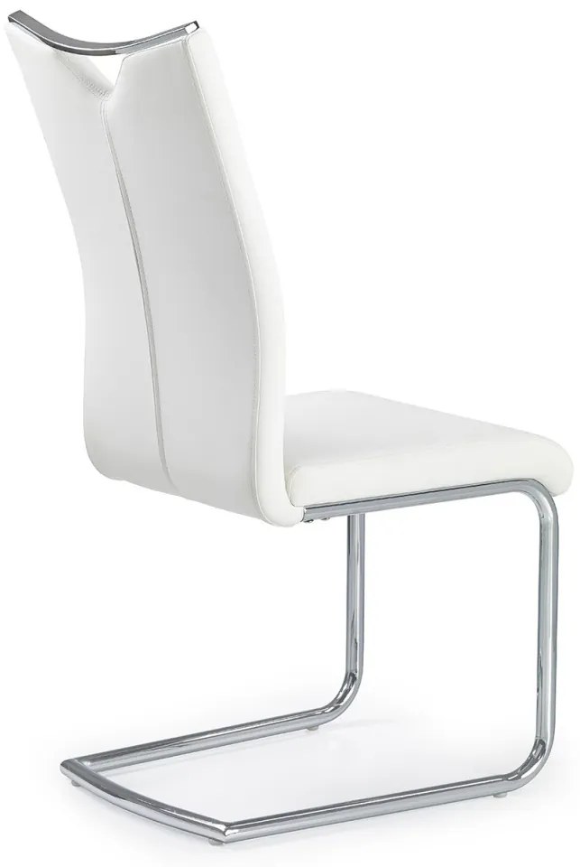 Scaun K224 piele ecologica alb