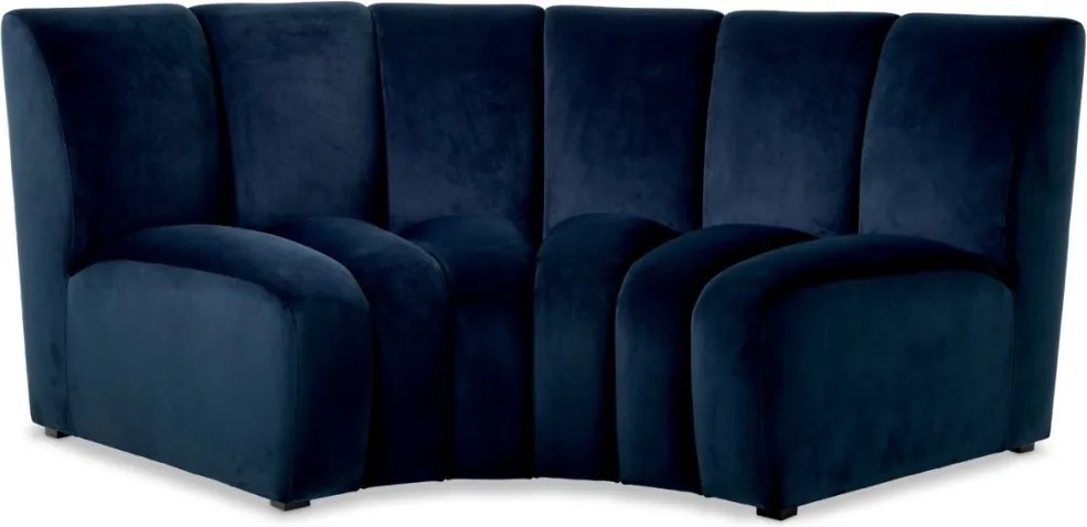 Modul canapea design LUX Lando corner, Catifea albastra