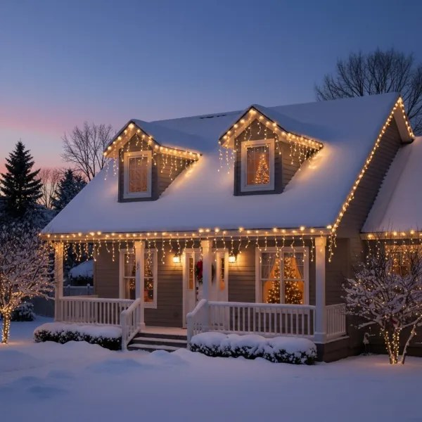 Brilagi - Ghirlandă luminoasă LED pentru exterior, 200 LED, 8 funcții, 13 m, IP44, alb cald