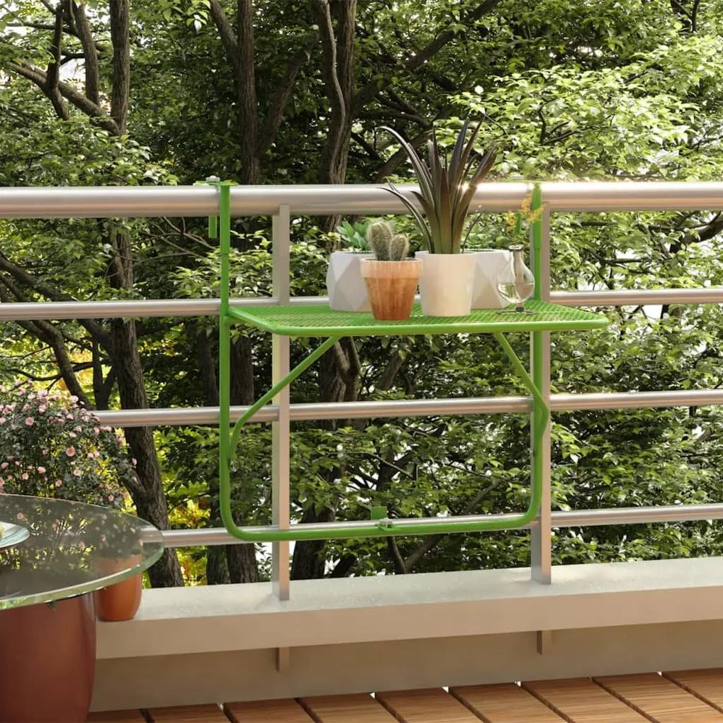 Masa de balcon, verde, 60x40 cm, otel 1, Verde