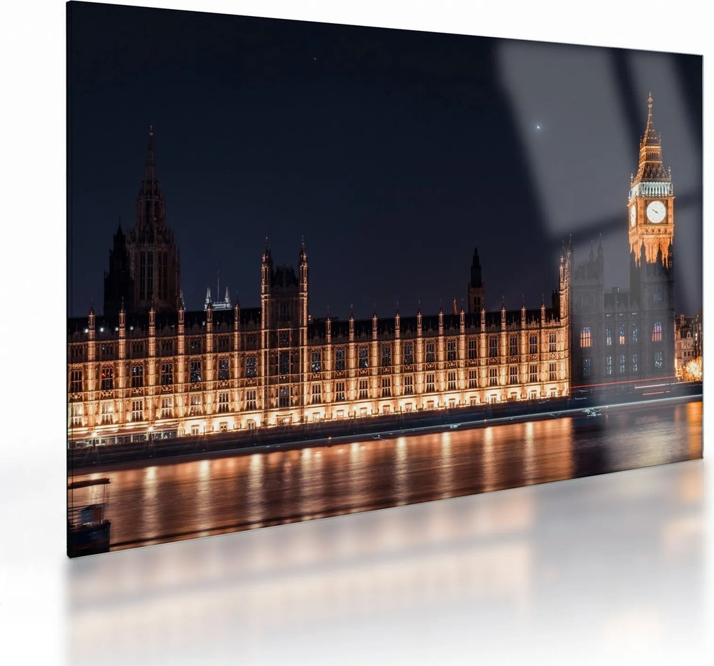 Tablou pe sticlă cu Big Ben din Londra (70x50 cm)