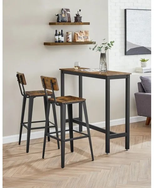 Scaun de bar AVEN maro/negru