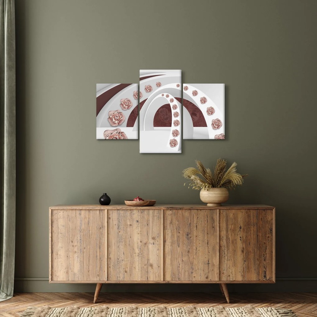 Tablou - Arcade 3D cu flori (90x60 cm)