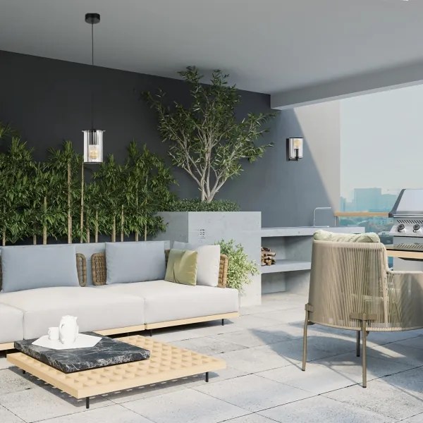 Aplică de exterior Argon 8748 NORFOLK 1xE27/15W/230V IP44 negru