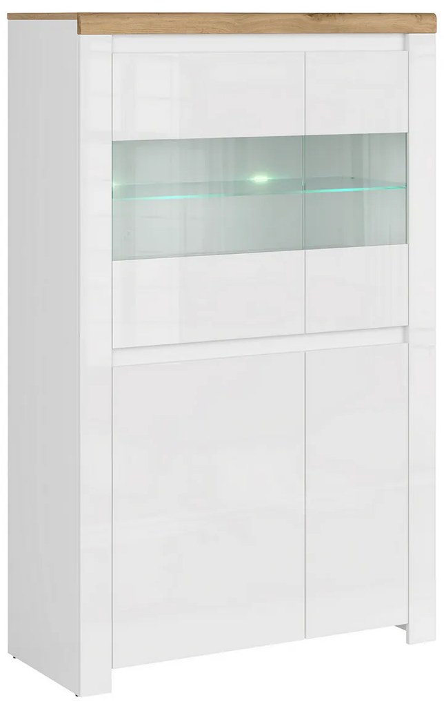 Dulap VILGO 2D2W, alb lucios